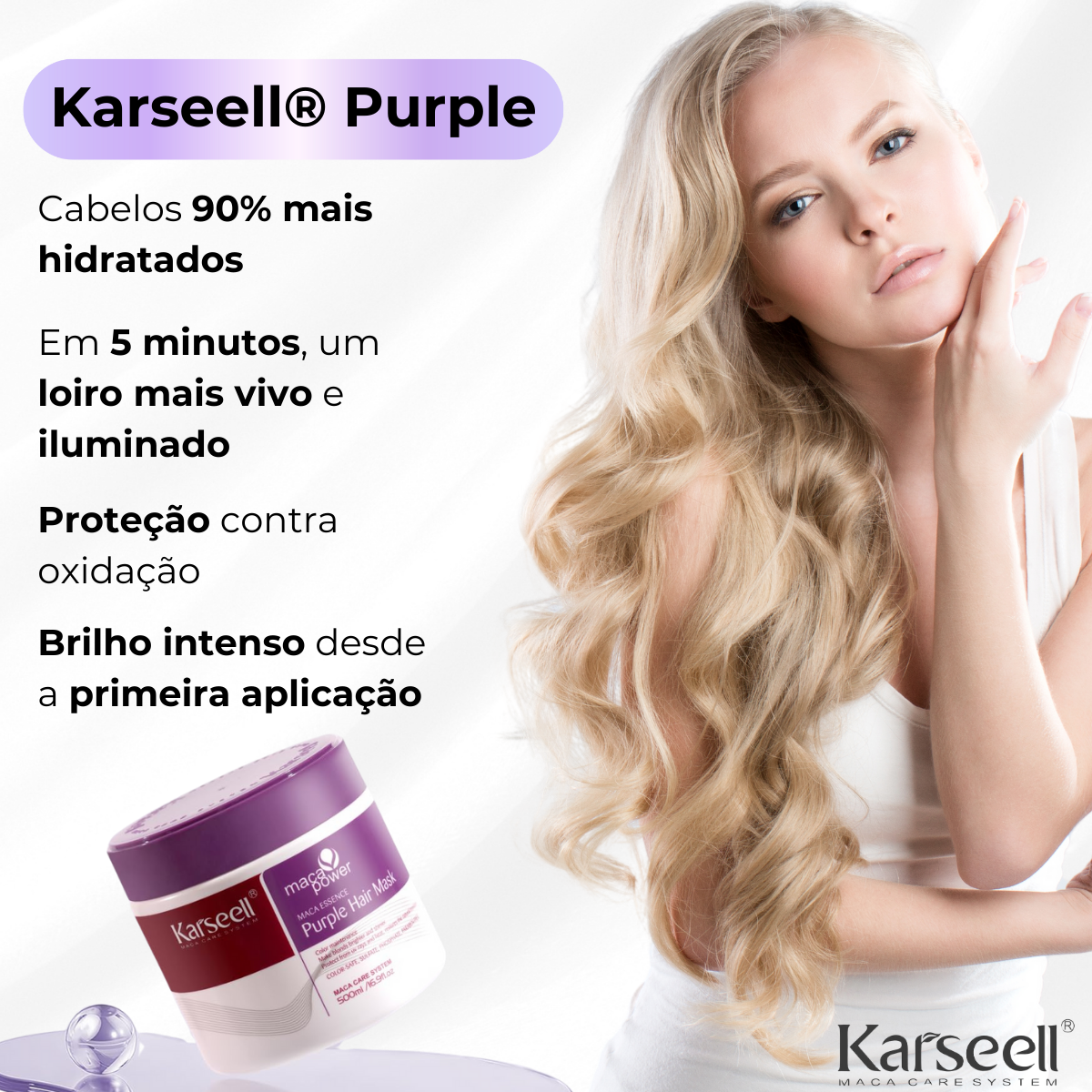 Máscara Matizadora Karseell Purple Original 500ml [EDIÇÃO LIMITADA]